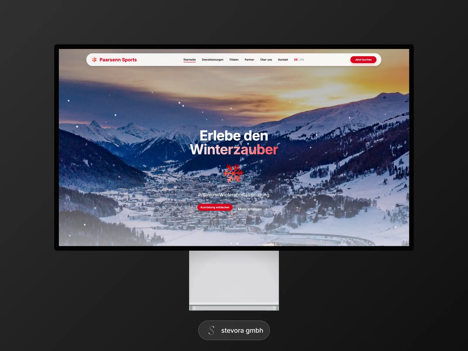 Paarsenn Sport, Website für ein Sportgeschäft in Davos
